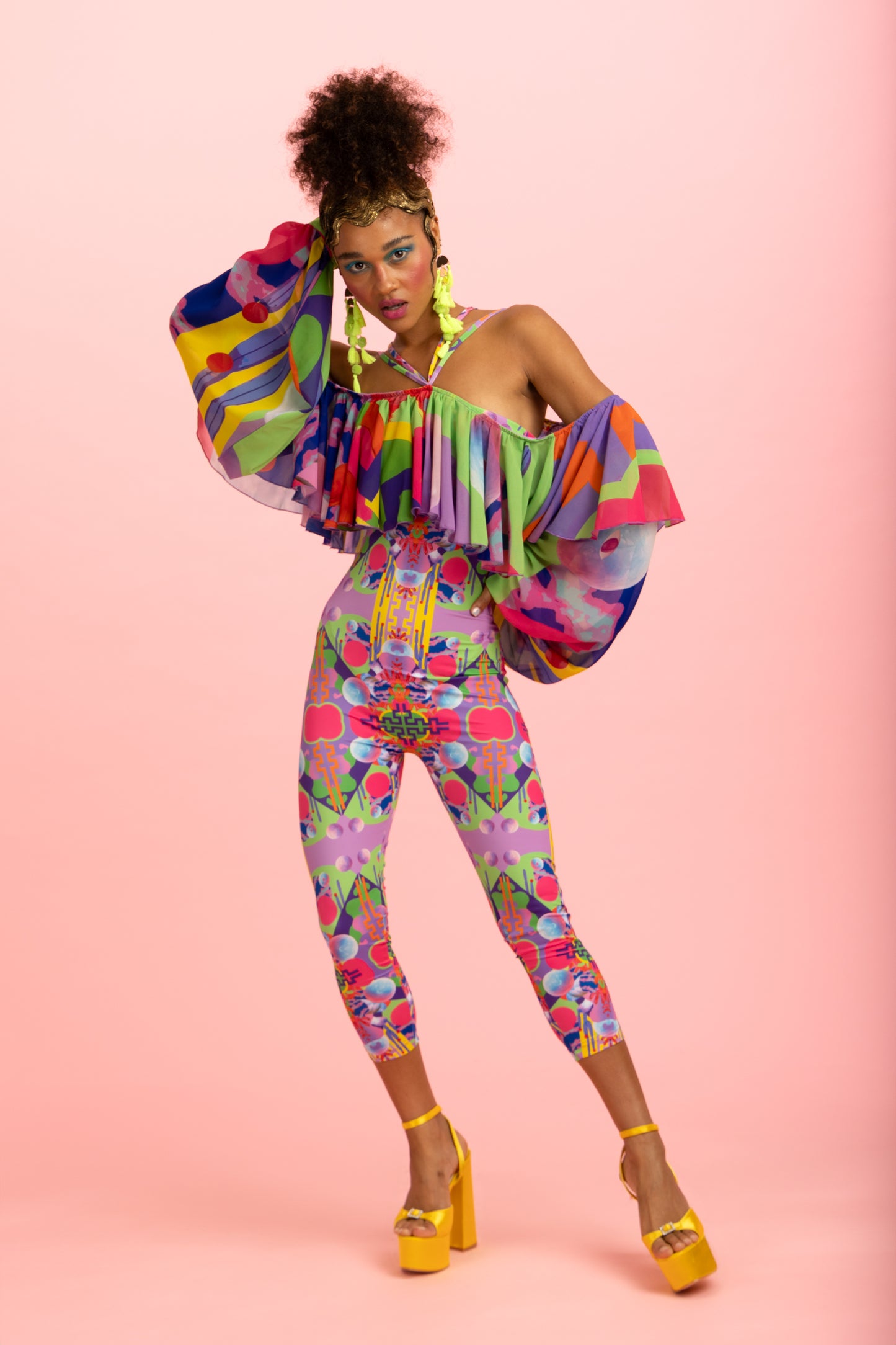 Off Shoulder Long Sleeve Jumpsuit