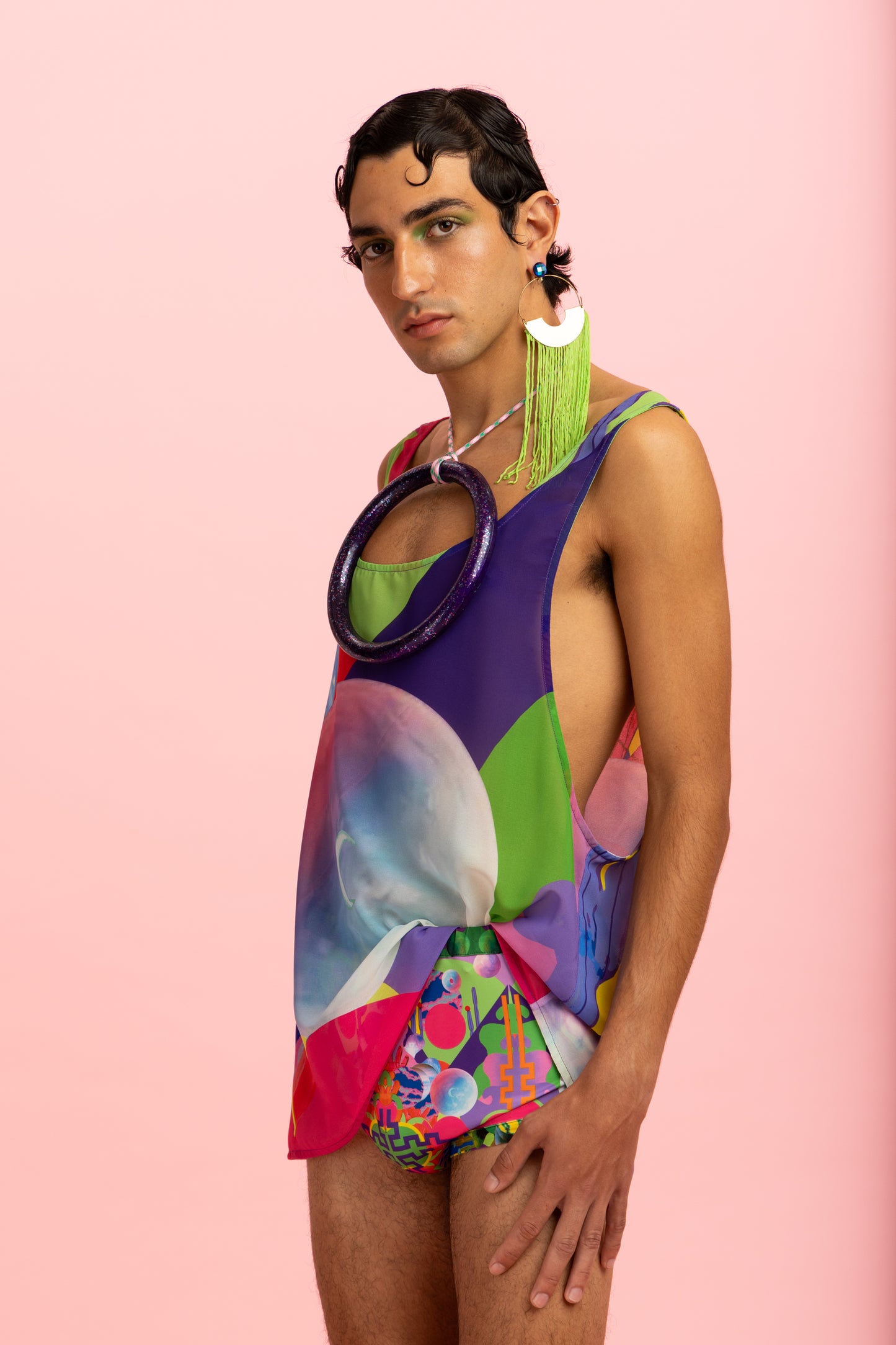 Pink Chiffon Vest