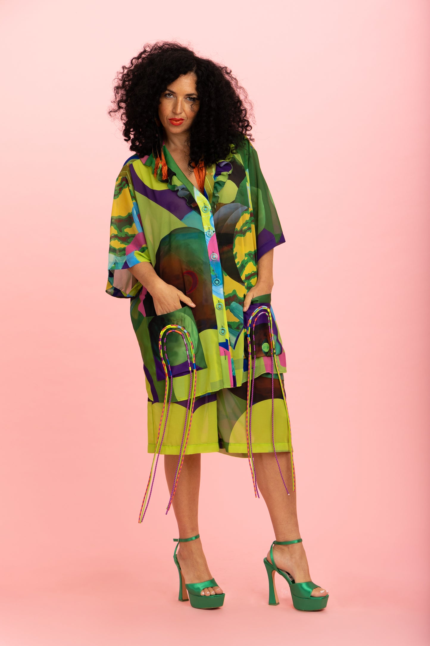 Green Unisex Oversized Shirt