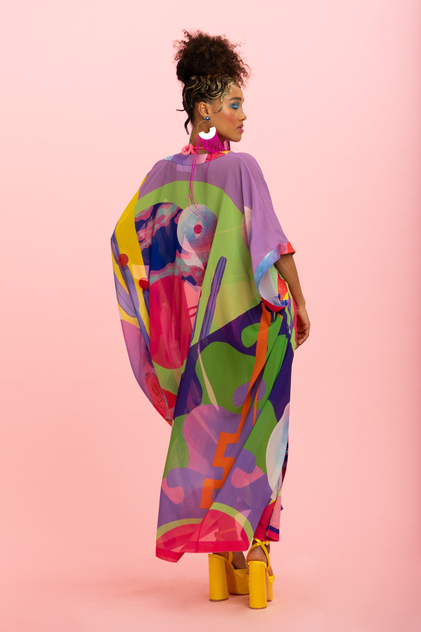Pink Chiffon Kimono