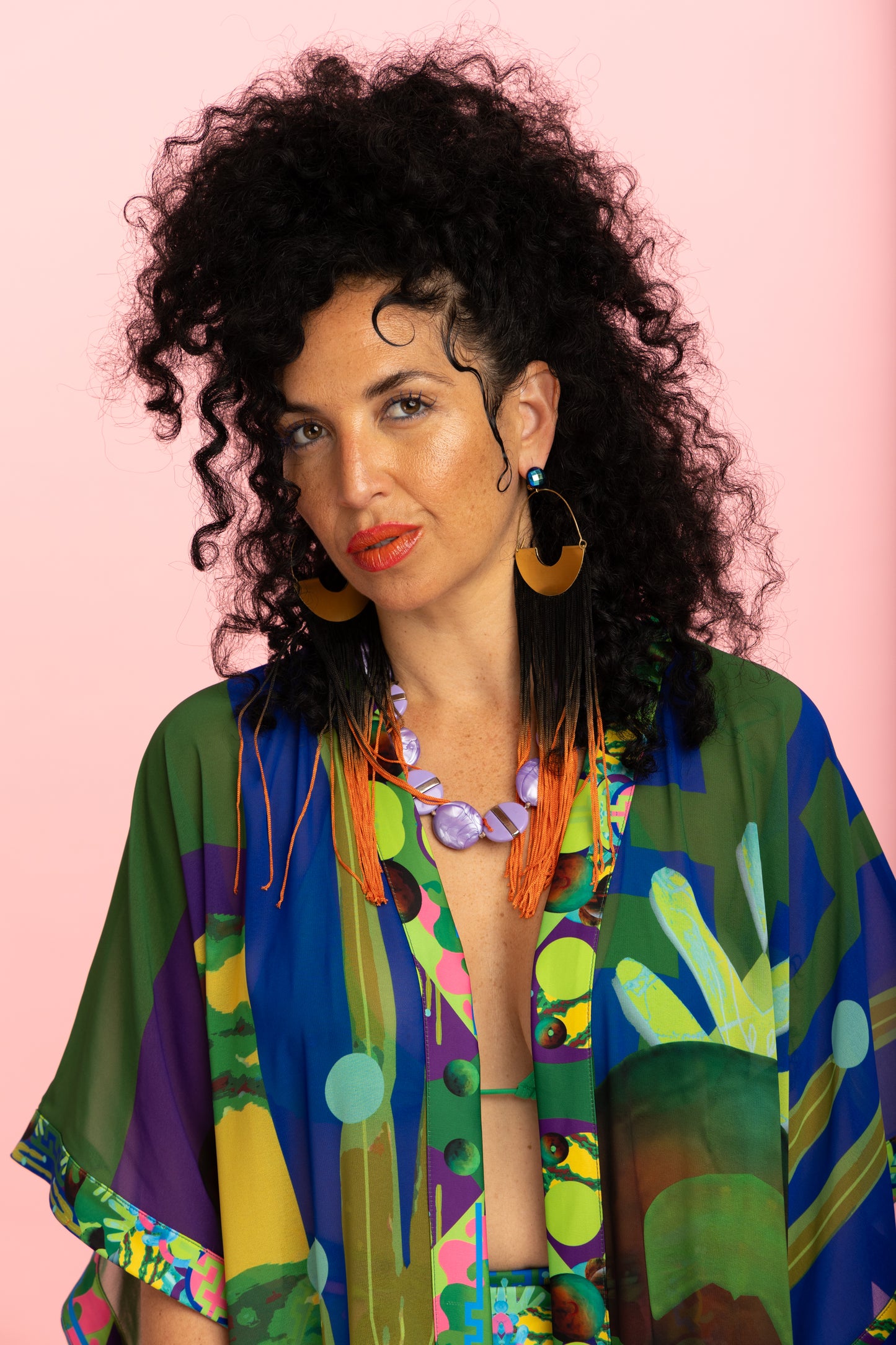 Green Satin Kimono