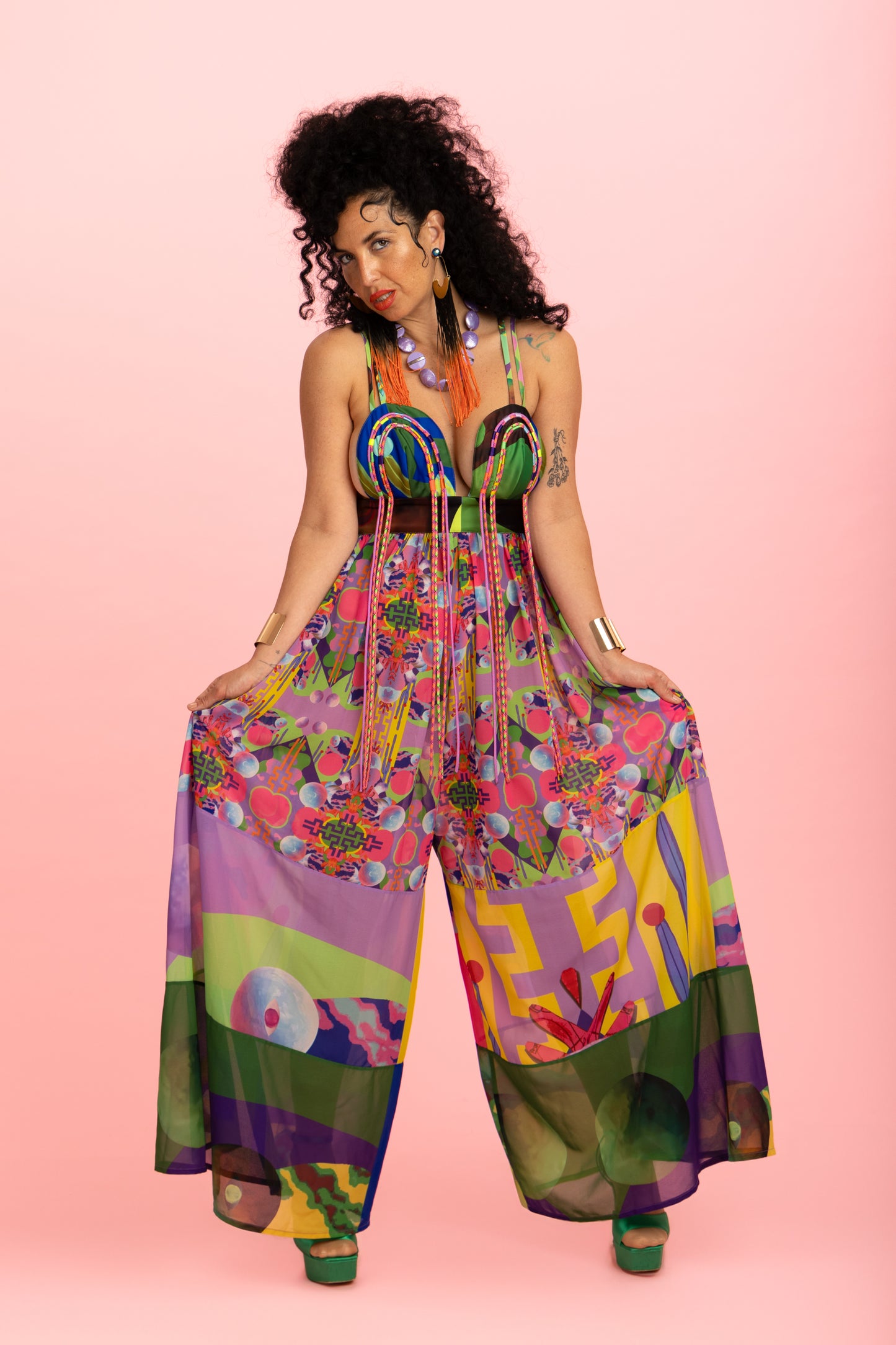 Pink Wide Leg Jumpsuit