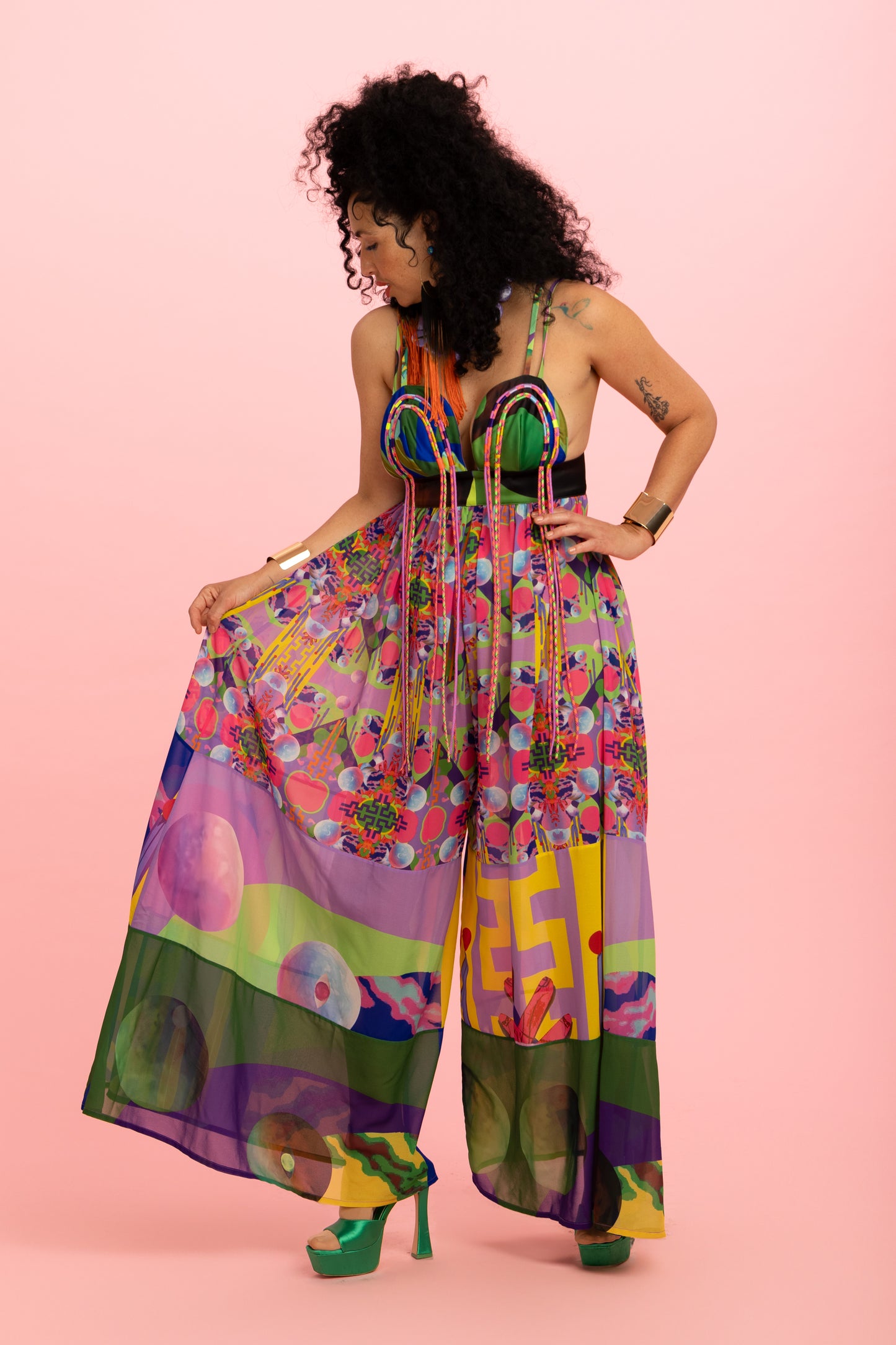 Pink Wide Leg Jumpsuit