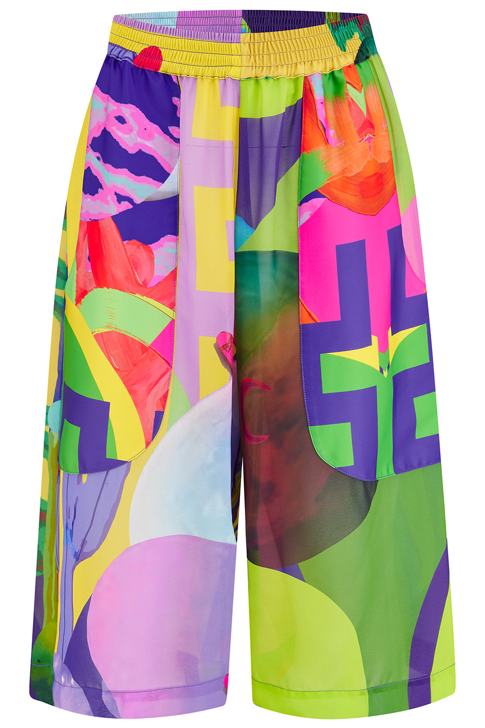 Pink & Green Long Unisex Shorts