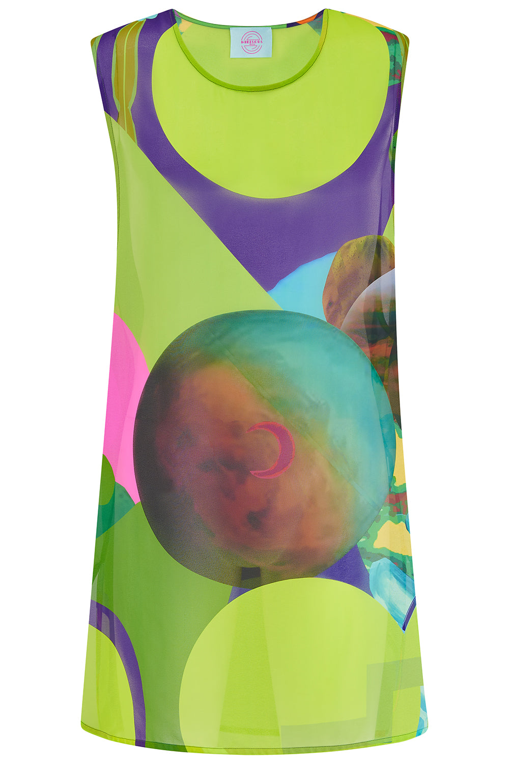 Green Chiffon Vest Dress