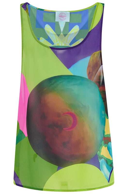 Green Chiffon Vest